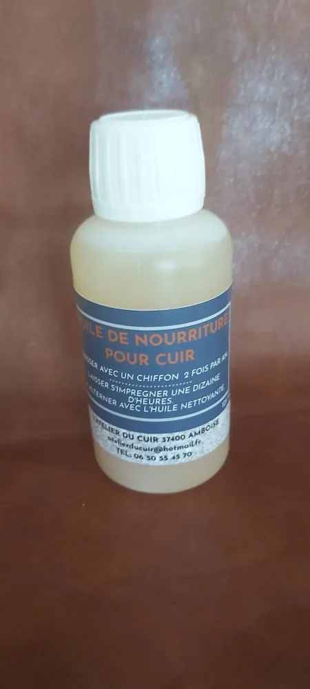 Huile de nourriture pour cuir